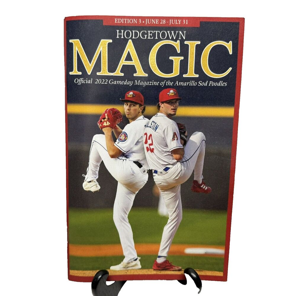 Amarillo Sod Poodles 2022 Gameday Magazine Hodgetown Magic Edition 3 Walston RC
